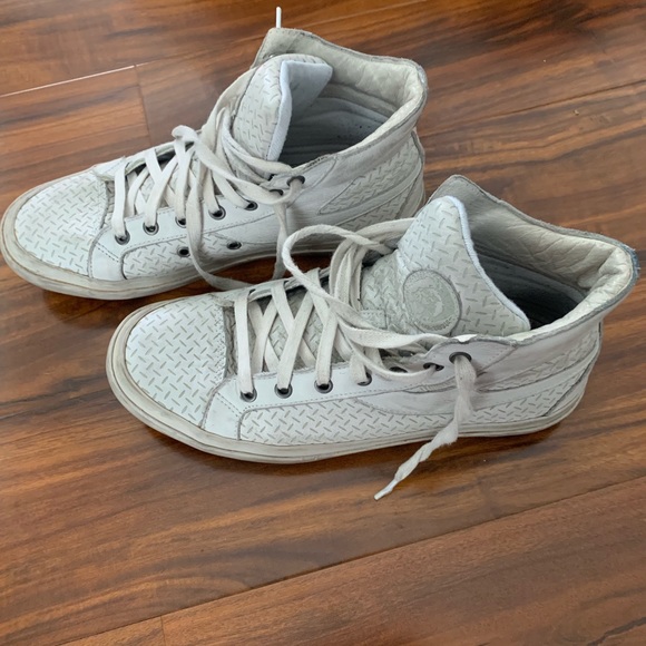 white diesel high top sneakers